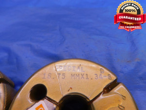 M16.75 X 1.34 6g SPECIAL THREAD RING GAGES GO NO GO P.D.'S = 15.850 & 15.716 - DW12738AL1