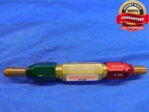 M7 X 1 6H METRIC VERMONT THREAD PLUG GAGE 1.0 GO NO GO P.D.'S = 6.350 & 6.500 - DW12818AL1