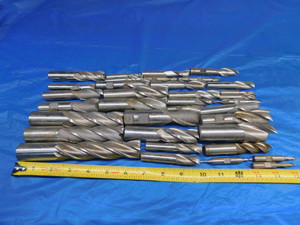 LOT OF HSS END MILLS VARIOUS BRANDS & SIZES FROM 1/4" UP TO 1 1/2" .25 1.25 - AR2023LVR