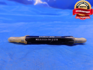 M3.5 X .5 7H METRIC DOUBLE LEAD THREAD PLUG GAGE 0.5 GO NO GO PDS= 3.175 & 3.300 - DW12927AL1