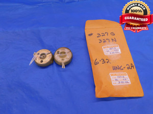 8 32 UNC 2A VERMONT THREAD RING GAGES #8 .164 GO NO GO P.D.'S = .1169 & .1141 - DW12937AL1