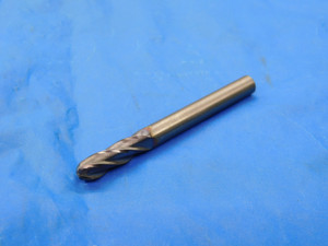 NEW KENNAMETAL 1/4 O.D. 3/4 LOC TiAlN BALL CARBIDE END MILL 4 FL 1257634 .25 - MB2804LVR