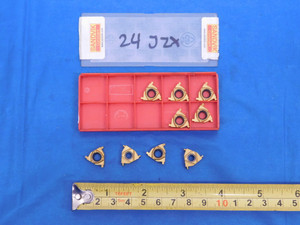 9PCS NEW SANDVIK 24JZX-32 4125 TiN COATED CARBIDE ACME THREADING INSERTS - MS5164EY