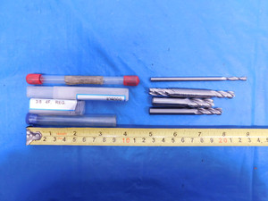 SET OF 4 NEW SOLID CARBIDE SQUARE END MILLS 3/16, 5/16, 3/8 2 & 4 FL .375 .3125 - MS5255JHD
