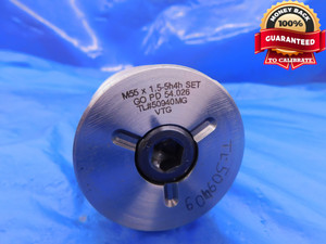 M55 X 1.5 5h4h METRIC VERMONT SET THREAD PLUG GAGE 55.0 GO ONLY P.D. = 54.026 - DW13216AP1