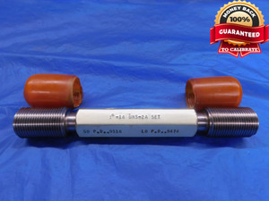 1" 14 UNS 2A SPECIAL SET THREAD PLUG GAGE 1.0 GO NO GO P.D.'S = .9516 & .9474 - DW13200AP1
