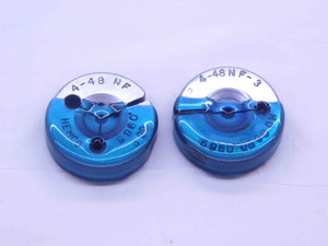 4 48 NF 3 THREAD RING GAGES #4 .112 .1120 GO NO GO P.D.'S = .0985 & .0969 UNF-3 - DW13354RD