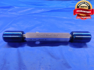 13/16 24 NS 2 SET THREAD PLUG GAGE .8125 GO NO GO P.D.'S = .7854 & .7809 CHECK - DW13530RD