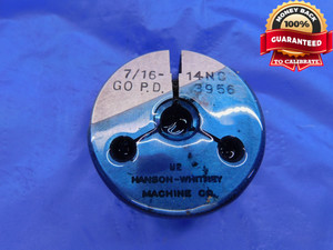 7/16 14 NC THREAD RING GAGE .4375 GO ONLY P.D. = .3956 UNC 3A INSPECTION CHECK - DW13579RD
