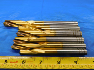6 PCS CJT KOOL TWIST HSS TiN COOLANT THRU DRILL BITS SIZES FROM .402" TO .6050" - MB3804LVR