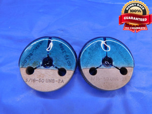 5/16 50 UNS 2A THREAD RING GAGES .3125 GO NO GO P.D.'S = .2986 & .2956 CHECK - DW13713LVR