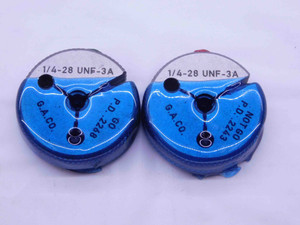 1/4 28 UNF 3A THREAD RING GAGES .25 .250 .2500 GO NO GO P.D.'S = .2268 & .2243 - DW13731LVR