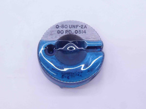0 80 UNF 2A THREAD RING GAGE #0 .060 .0600 GO ONLY P.D. = .0514 INSPECTION CHECK - DW13734LVR