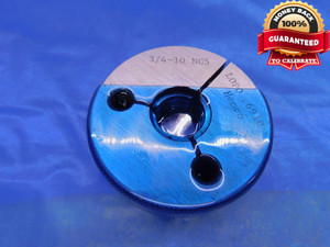 3/4 10 NC 5 THREAD RING GAGE .75 .750 .7500 NO GO ONLY P.D. = .6910 UNC-5 CHECK - DW13895RD