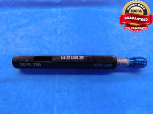 1/4 22 UNS 3B THREAD PLUG GAGE .25 .250 .2500 NO GO ONLY P.D. = .2242 CHECK - DW13937AX1