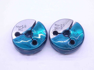 5/16 18 NC 3 THREAD RING GAGES .3125 GO NO GO P.D.'S = .2764 & .2734 UNC-3 CHECK - DW14005RD