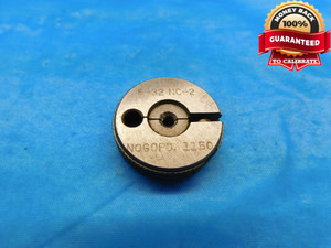 6 32 NC 2 THREAD RING GAGE #6 .138 .1380 NO GO ONLY P.D. = .1150 UNC-2 CHECK - DW14002RD