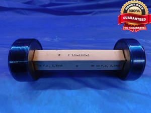 2 3/8 16 NS 3 THREAD PLUG GAGE 2.375 2.3750 GO NO GO P.D.'S = 2.3344 & 2.3364 - DW14147RD