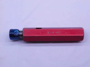1/4 18 NPT L1 PIPE THREAD PLUG GAGE .25 .250 .2500 N.P.T. NATIONAL TAPER CHECK - DW14191LVR