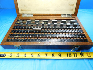 STEEL GAGE BLOCK SET .050" - 4.000" WEAR BLOCKS IN CASE - MS5925AP1