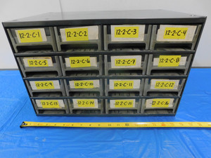 16 DRAWER METAL HARDWARE CABINET 17 1/2 X 11 1/2 X 11 1/2 SMALL TOOL ORGANIZER