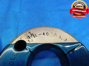 1 7/16 40 NS 3 THREAD RING GAGES 1.4375 GO NO GO P.D.'S = 1.4216 & 1.4186 CHECK - DW14274RD
