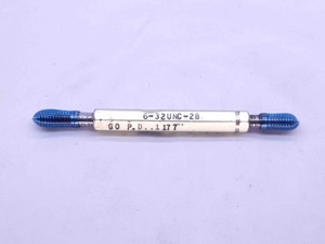 6 32 UNC 2B THREAD PLUG GAGE #6 .138 .1380 GO NO GO P.D.'S = .1177 & .1214 CHECK - DW14300RD