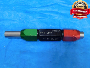 14.5 & 15.1 CL XX METRIC PIN PLUG GAGE GO NO GO ONSIZE 15 mm .5709 14.500 15.100 - JP0069AC2