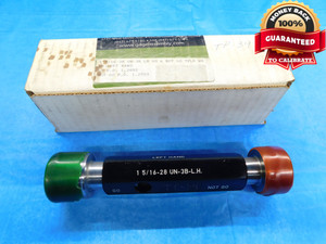 1 5/16 28 UN 3B LEFT HAND THREAD PLUG GAGE 1.3125 GO NO GO PDS= 1.2893 & 1.2933 - DW14463AD2