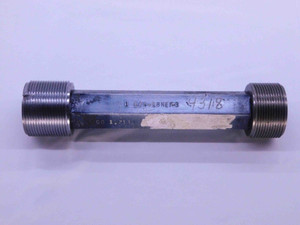 1 1/4 18 NEF 3 THREAD PLUG GAGE 1.25 GO NO GO P.D.'S = 1.2139 & 1.2176 UNEF-3 - DW14751AG2