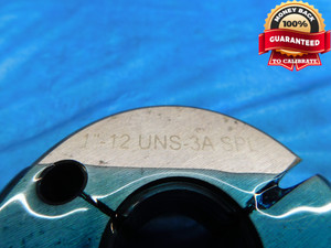 1" 12 UNS 3A SPECIAL THREAD RING GAGES 1.0 1.00 GO NO GO P.D.'S = .9459 & .9406 - DW14797AG2
