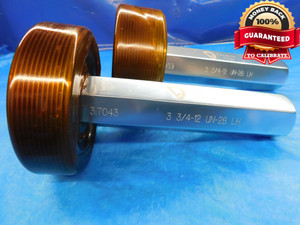 3 3/4 12 UN 2B LEFT HAND VERMONT THREAD PLUG GAGE 3.75 GO NO GO = 3.6959 3.7043 - DW14828AG2