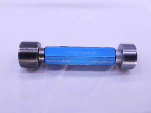 1 1/2 18 UNEF 2B THREAD PLUG GAGE 1.5 1.50 GO NO GO P.D.'S = 1.4639 & 1.4704 - DW14934RD