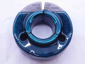 1 1/2 12 UNF THREAD RING GAGE 1.5 1.50 1.500 1.5000 GO ONLY P.D. = 1.4459 3A - DW15162RD