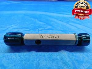 3/4 20 NEF 3 THREAD PLUG GAGE .75 .750 GO NO GO P.D.'S = .7175 & .7207 UNEF-3 - DW15163RD