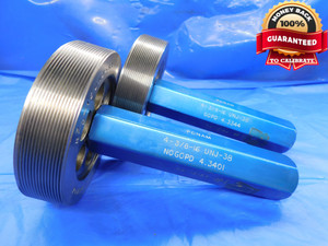 4 3/8 16 UNJ 3B THREAD PLUG GAGE 4.375 4.3750 GO NO GO P.D.'S = 4.3344 & 4.3401 - DW15188RD