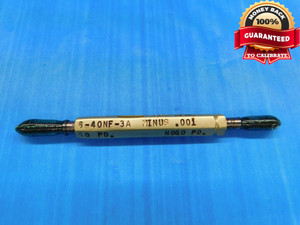 6 40 NF 3A .001 UNDERSIZE SET THREAD PLUG GAGE #6 .138 GO NO GO = .1208 & .1188 - DW15355EY