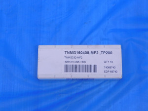 10PCS NEW SECO TNMG160408-MF2 TP200 TiN CARBIDE TURNING INSERTS TNMG332-MF2 - FAX-MC0352