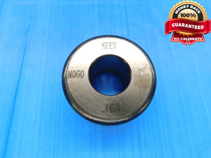 .7450 CL Z MASTER PLAIN BORE RING GAGE .7500 -.0050 3/4 19 mm .745 NO GO CHECK - DW15386LVR