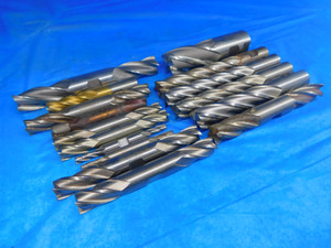 16PC HSS END MILLS FROM 1/4" - 1 1/4" BRIDGEPORT MILLING TOOLING VERY SHARP - AR6059AP1