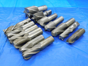 13PC LOT HSS END MILLS SIZES FROM 1" - 2" BRIDGEPORT MILLING TOOLING MACHINIST - MB6555AB2