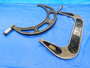 2PC STARRETT / BROWN & SHARPE 7" - 8" OUTSIDE MICROMETERS NOT WORKING FOR PARTS  - MB6546AP1