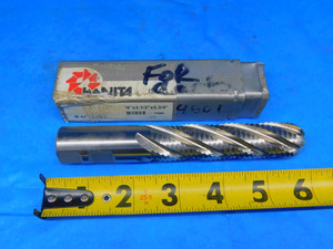 NEW HANITA 7/8 O.D. 3 1/2 LOC ROUGHING BALL NOSE HSS END MILL 5 FL .875 - AR6041AR1