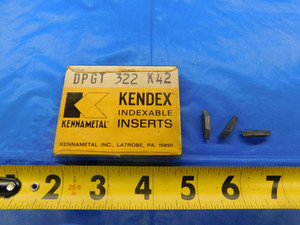 5PCS NEW KENNAMETAL DPGT 322 K42 CARBIDE INSERTS KENDEX USA MADE INDEXABLE - MB6652RDT