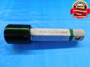 1 11/16 48 NS 3 SET THREAD PLUG GAGE 1.6875 GO ONLY P.D. = 1.6740 2B OR 3B - DW15477RD