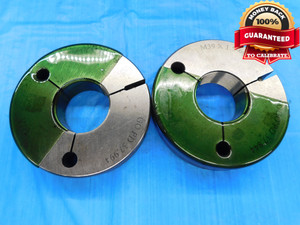 M39 X 1.5 6g VERMONT THREAD RING GAGES 39 GO NO GO P.D.'S = 37.994 & 37.844 - DW15571LVR