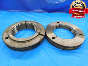 4 3/8 8 NS 2 THREAD RING GAGES 4.375 4.3750 GO NO GO P.D.'S = 4.2910 & 4.2817 - DW15718RD
