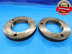 3 3/4 16 N 3 LEFT HAND THREAD RING GAGES 3.75 GO NO GO P.D.'S = 3.7094 & 3.7044 - DW15896RD