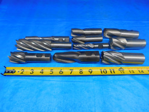 10PCS HSS SQUARE & BALL NOSE END MILLS SIZES FROM 3/4 TO 1.52" MACHINIST TOOLING - AR6495AK2