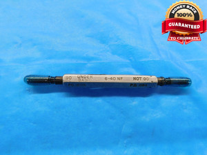 6 40 NF UNDER BASIC SET THREAD PLUG GAGE #6 .138 GO NO GO P.D.'S = .1208 & .1184 - DW16138LVR